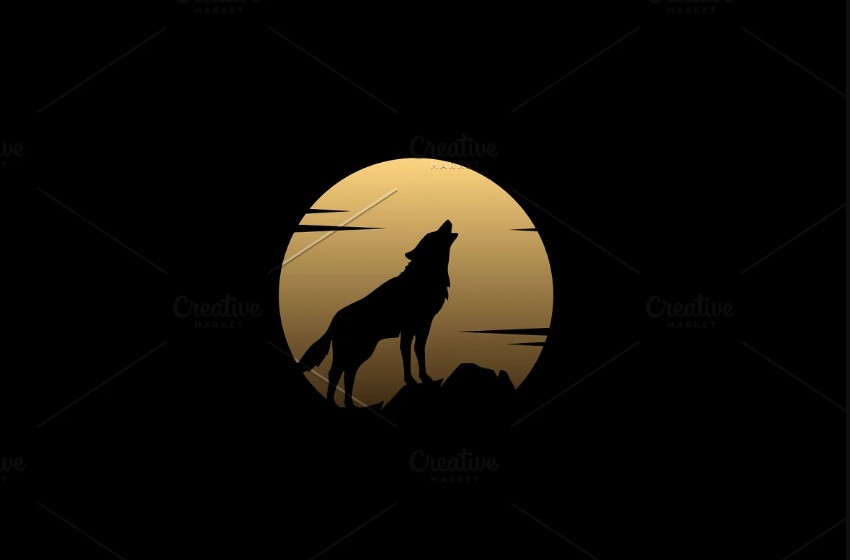 Wolf and Moon Logo Ideas
