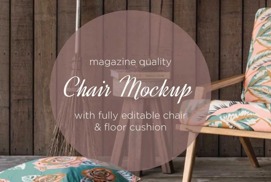 fabric Chair Pattern Mockup