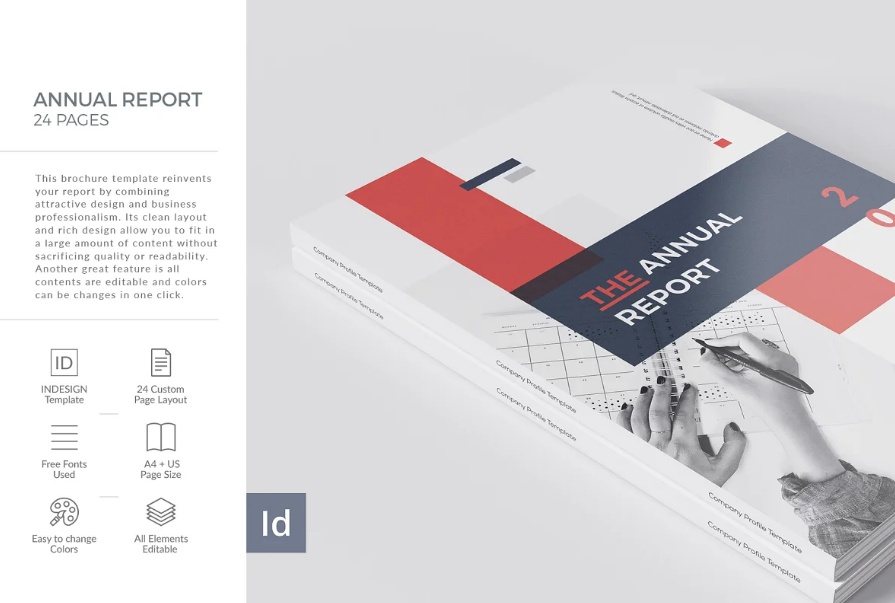 24 Pages Annual Report Templates