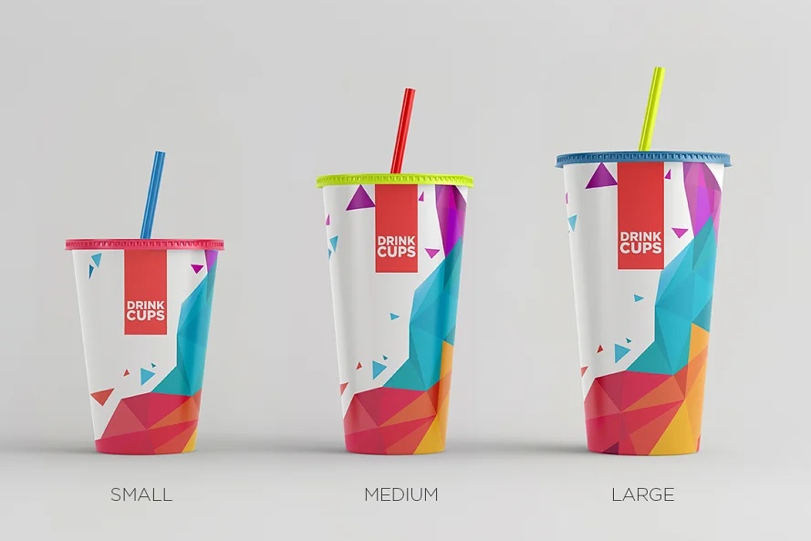 3D Drinks Cup Branding Mockup PSD