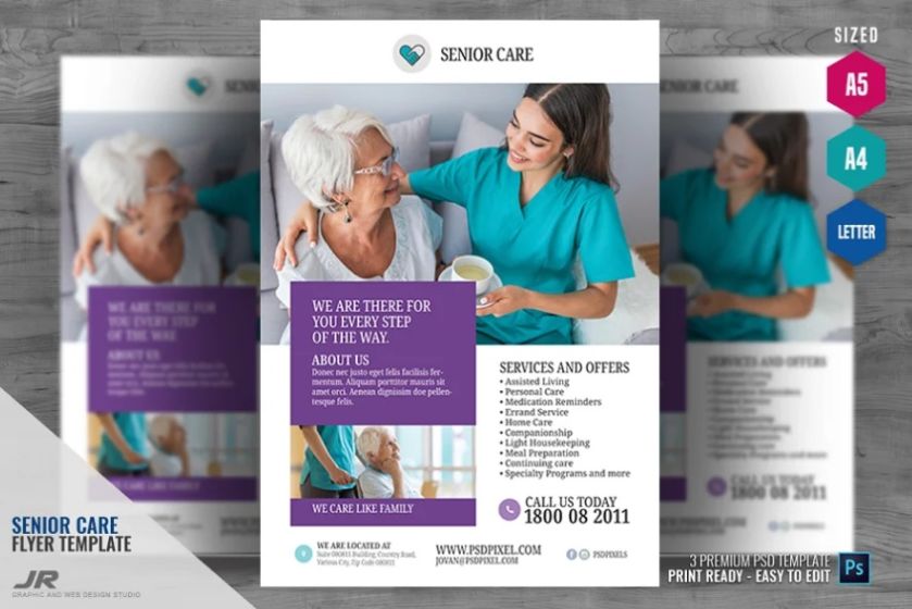 Assisted Living Flyer TEmplate