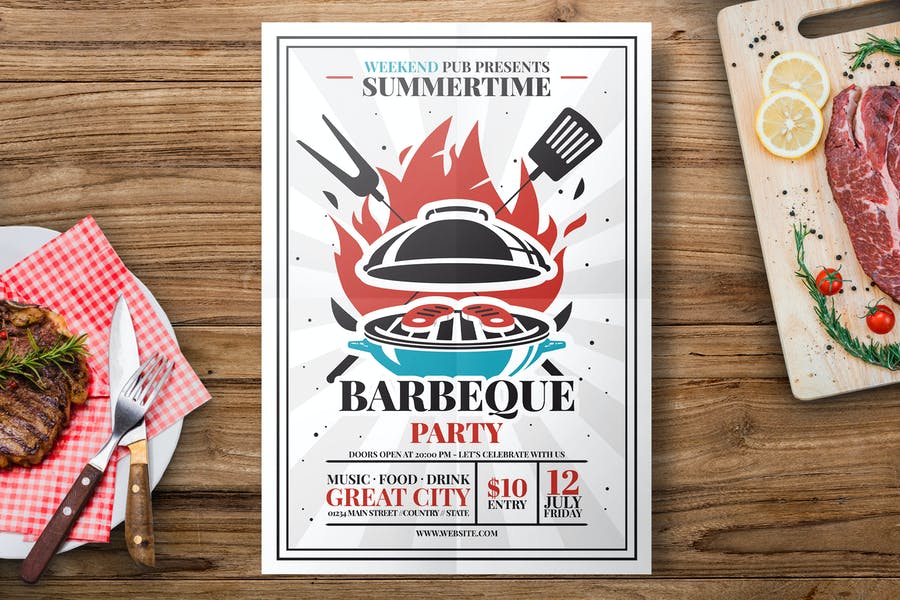BBQ Party Flyer Templates