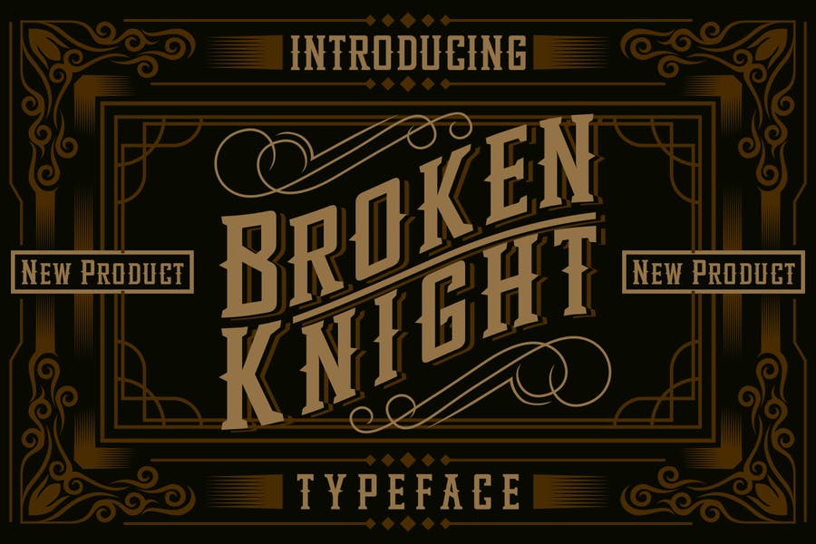 Broken Knight Display Typeface