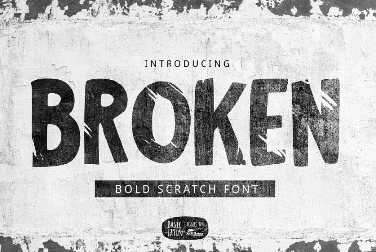 Broken Scratch Fonts