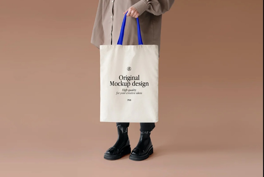 Canvas Shopping Bag Mockup PSD