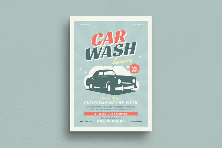 Clean A4 Car Wash Flyers
