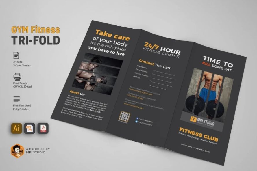 Clean Gym Brochure Templates