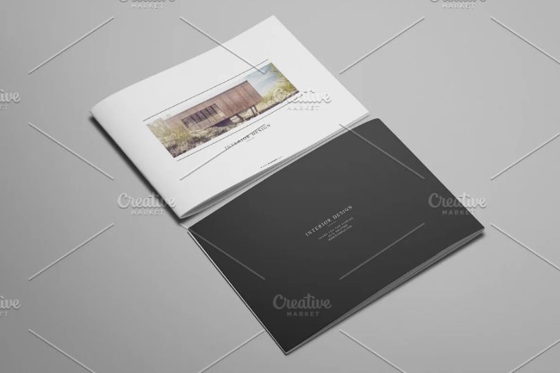 Clean Interior Design Brochure Templates