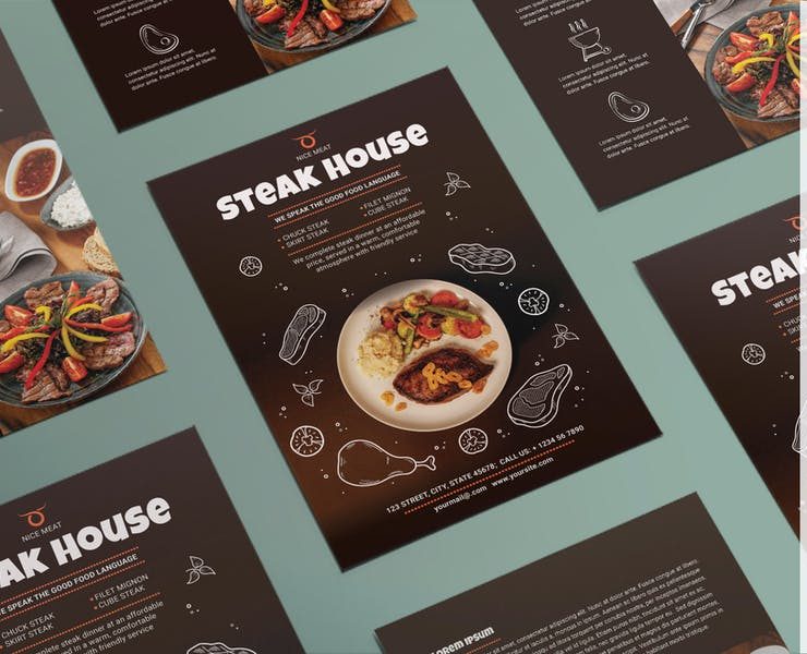 21+ Free Steak House Flyer Templates Download