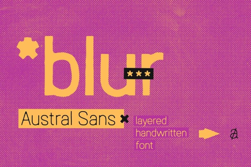 Condensed Blur Typeface