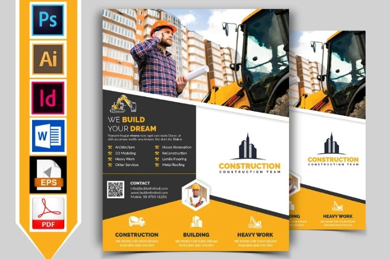 Construction Business Flyer Design