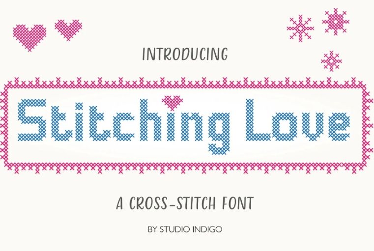 Cross Stitch Embroidery Fonts