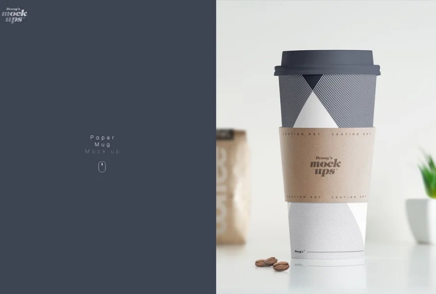 Customizable Paper Cup Mockup PSD