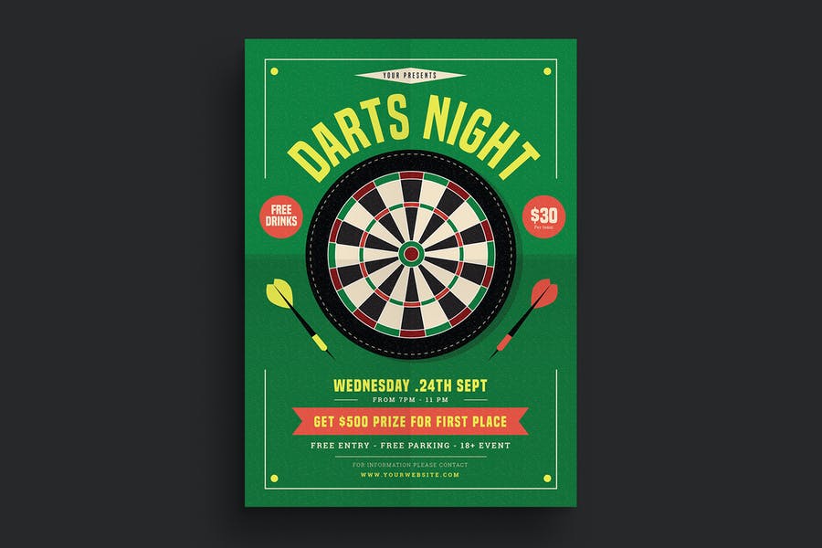Darts Night Flyer Design