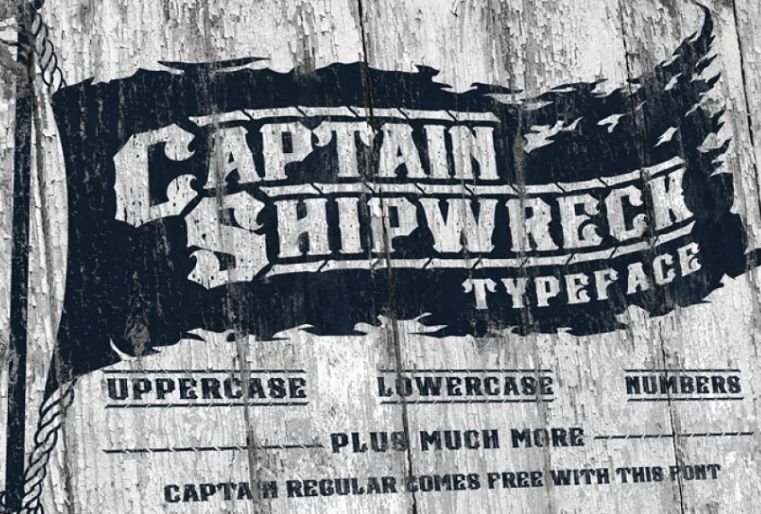 Distressed Pirate Typeface
