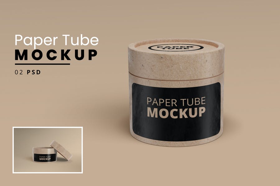 Editable Paper Tube Mockups