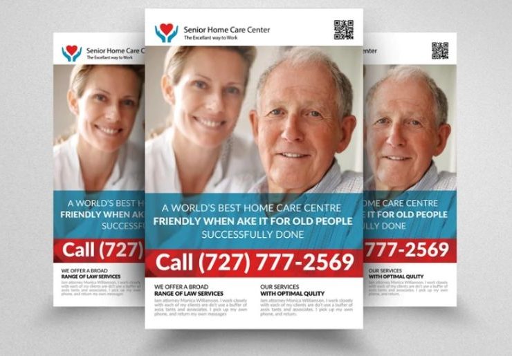 Senior care flyer template