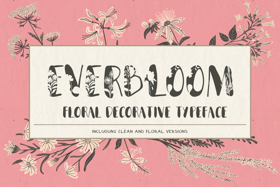 Floral Decorative Typeface