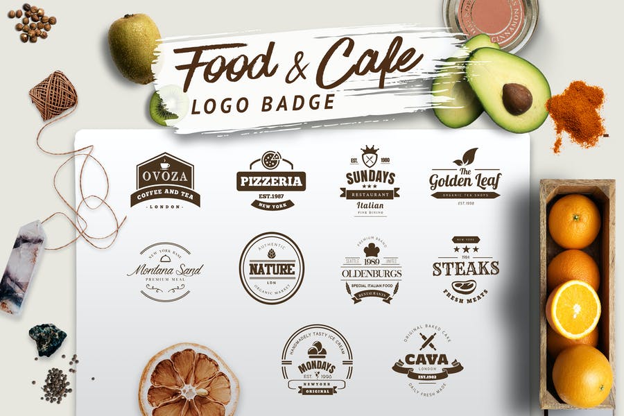 Food and Cafe Logo Bundle