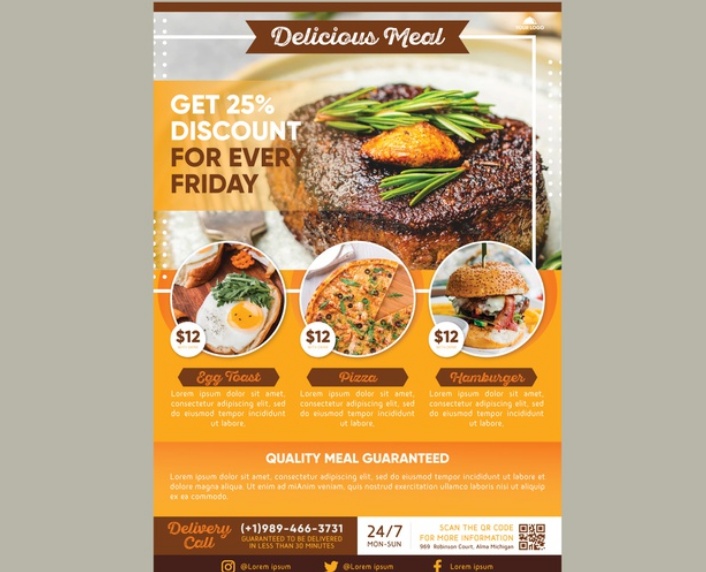 Free Food Promotional Flyer