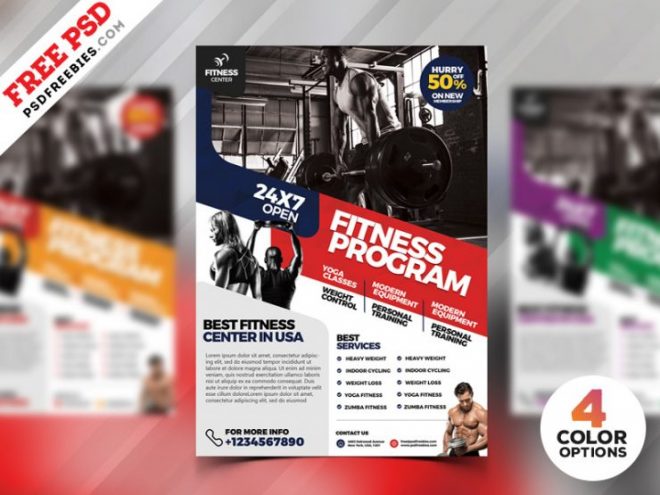 23+ Free Gym Flyer Template Promotional Download - Graphic Cloud