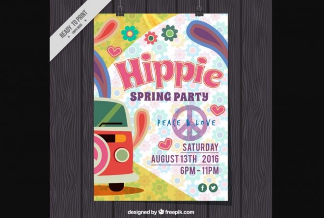 Hippies Music Flyer Template