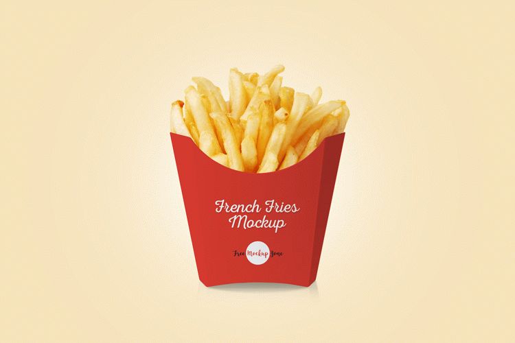 Free Simple Fries Branding Mockup