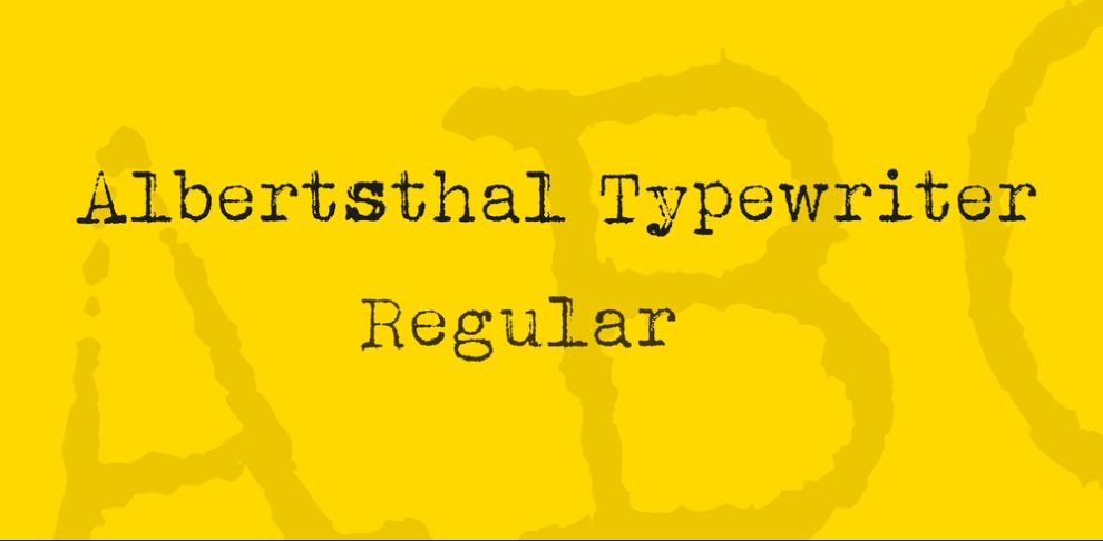 Free Typewriter Blur Fonts