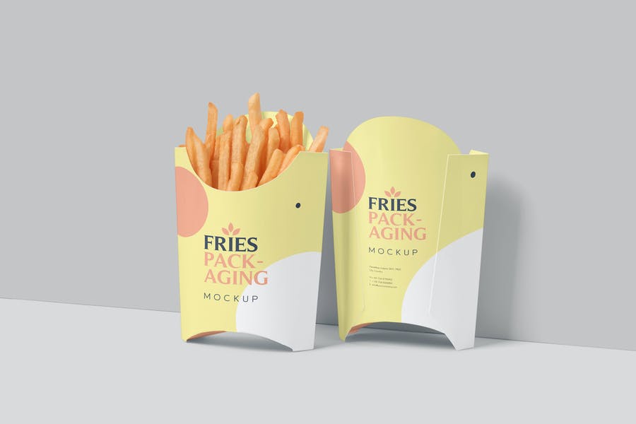 Fries Packaging Mockup PSD