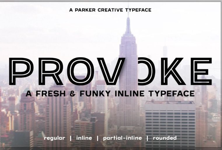 Funky Inline Typeface