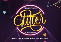 Glitter fonts