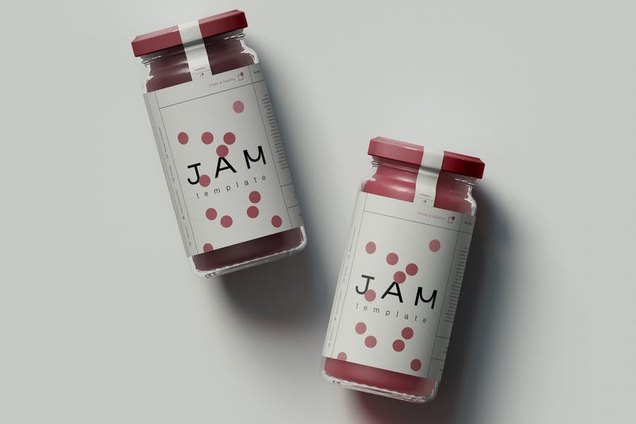 High Resolution Jam Jar Mockups