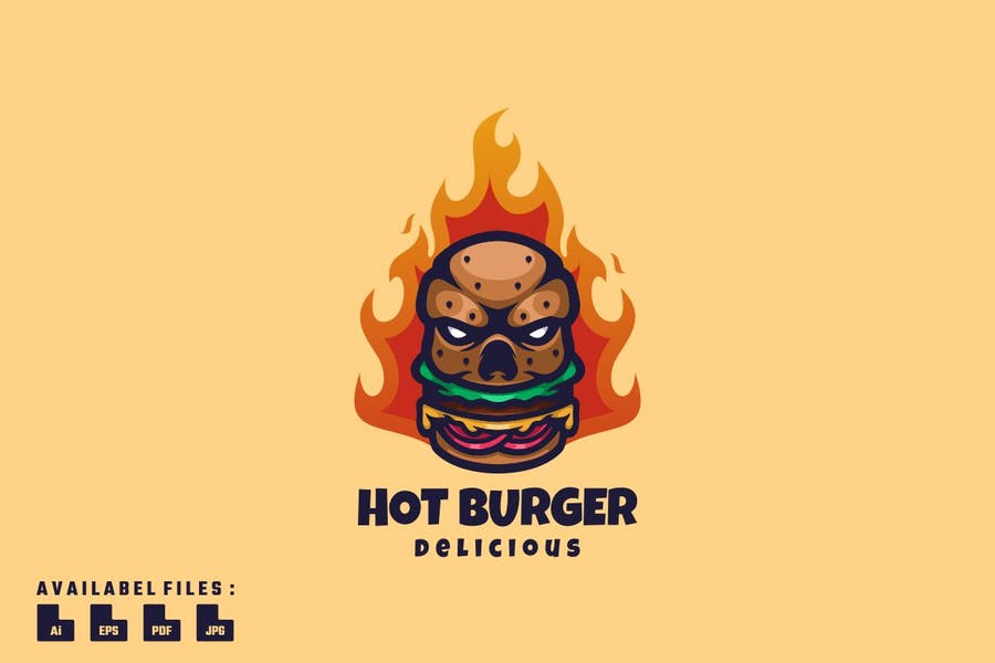 Hot Burger Branding Template