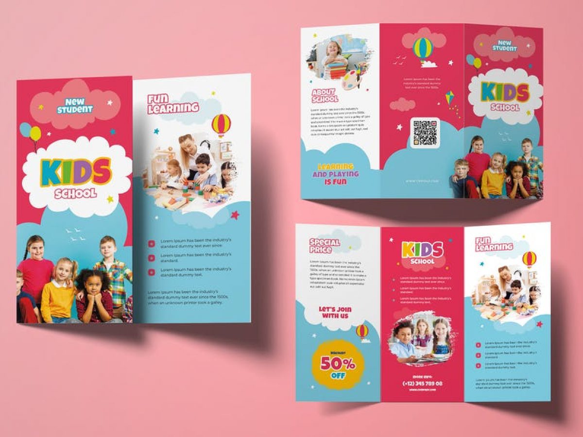 23+ Best Kids School Brochure Templates Download - Graphic Cloud Inside Play School Brochure Templates