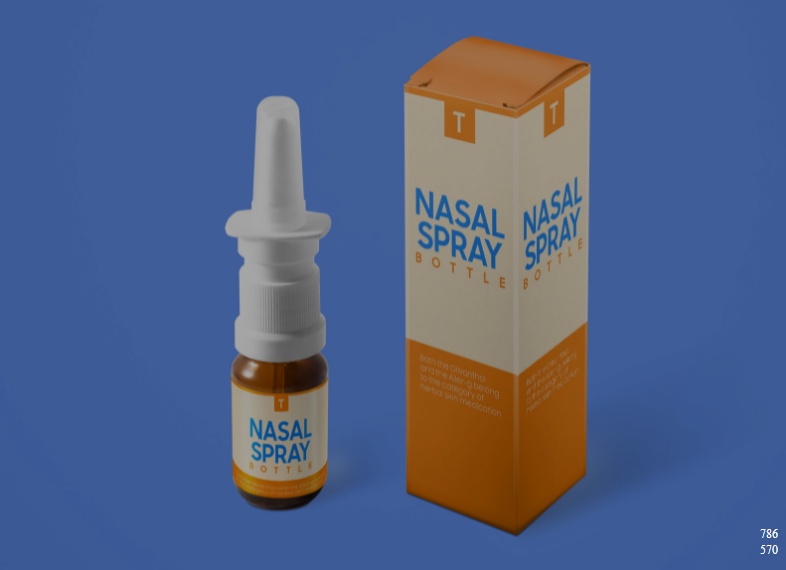 Layered Nasal Spray Bottle Mockups
