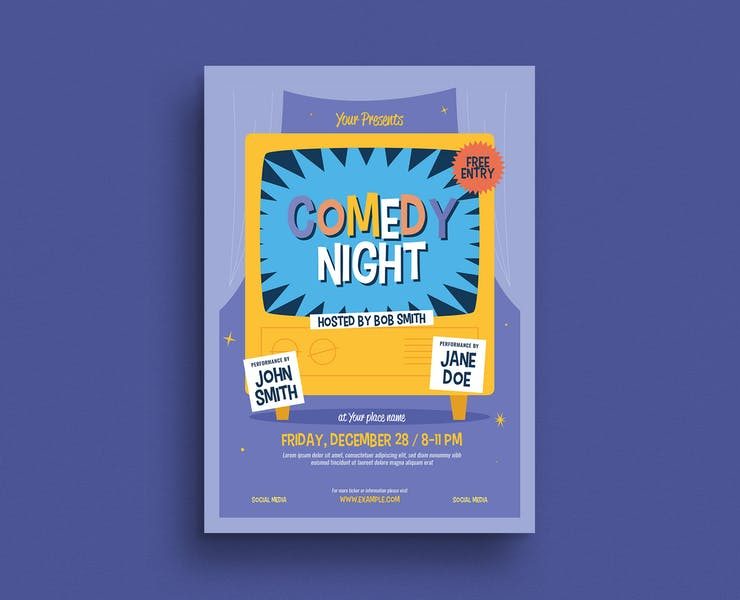 21+ Free Comedy Show Flyer Template Download