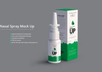 Nasal Spray Bottle Mockup PSD