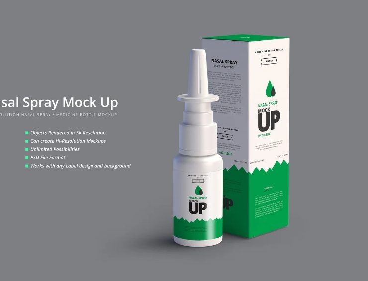 25+ Free Nasal Spray Bottle Mockup PSD Downloads