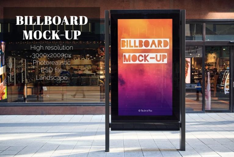 Outdoor Billboard Advertisement Mockup