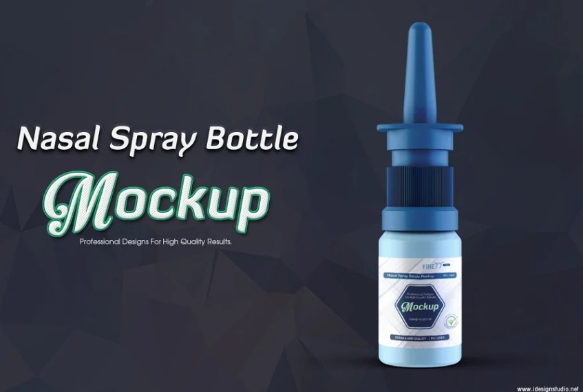 Plastic Nasal Spray Bottle Mockups