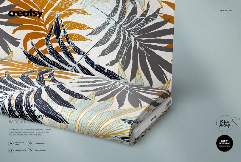 Printable Fabric Design Mockup