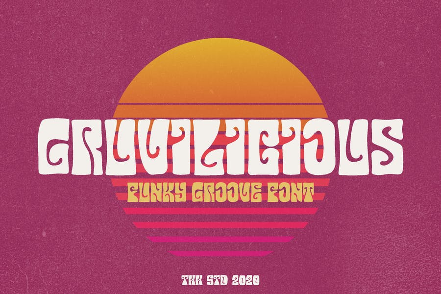 Professional Groovy Style Typeface