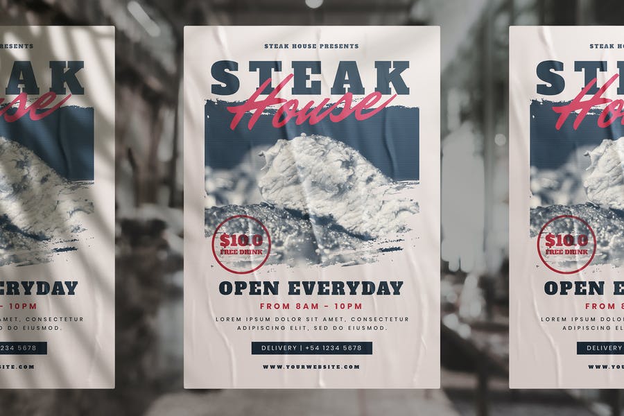 Retro Steak House Flyer