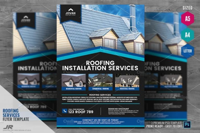 Roofing Services Flyer Template