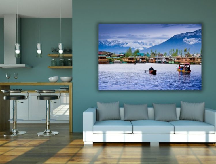 Free Mock Up Print In Living Room