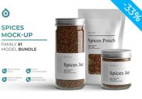 Spices Jar Mockup PSD