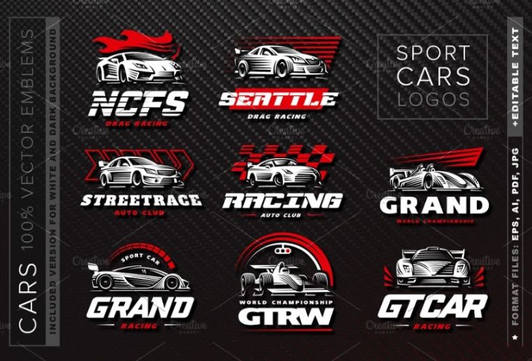 Sports Car Logotype Set