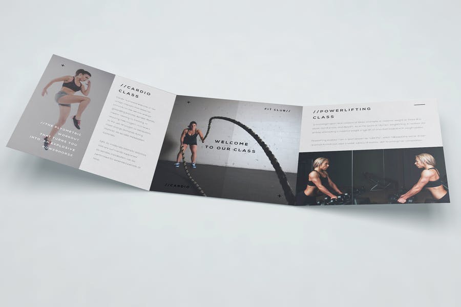 Square Gym Brochure Templates