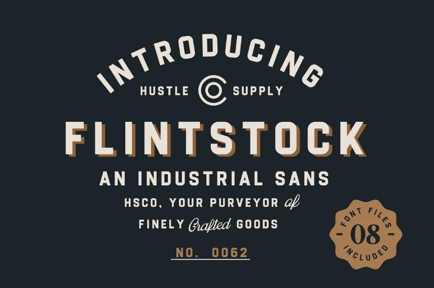 Stamp Style Industrial Typeface