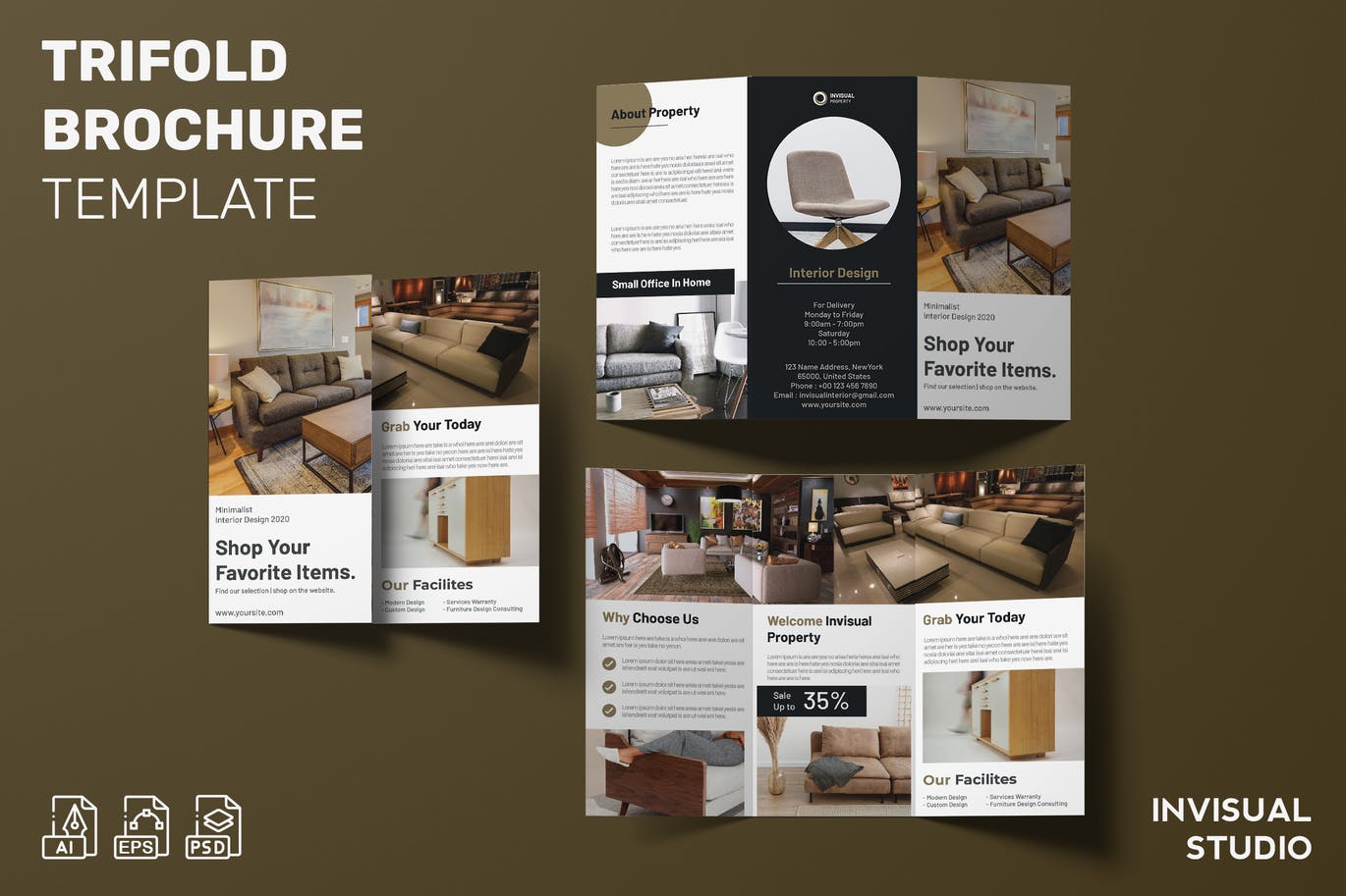 Tri Fold InDesign Brochure Designs